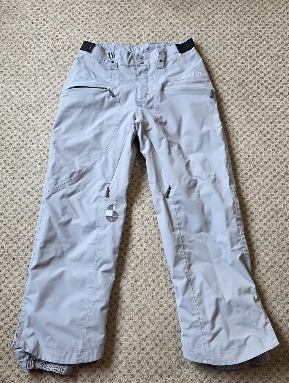 Light Gray Women's Snow Pants - Insulated Ski Trousers